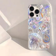 Glossy Colorful Shell Summer Ocean Pattern Phone Case For iPhone 17 Pro 16 15 14 Plus 13 12 11 Pro Max 16E 17Air XR XS Max Cover