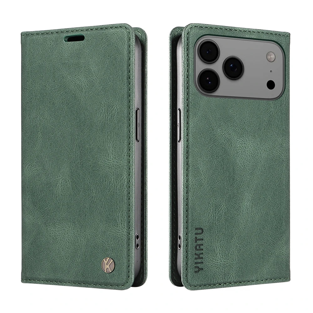 Magnetic Leather Flip Case For Apple Iphone 18 17 17E 17Air Pro Max Promax 18Promax 17Promax 18Pro 17Pro Wallet Card Slots Cover