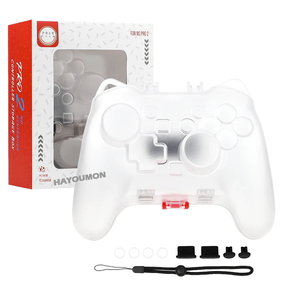 For Switch 2 Scratch & Shock Protection Transparent Protective Case For Switch 2 Pro Controller Hard Protector Cover Accessories