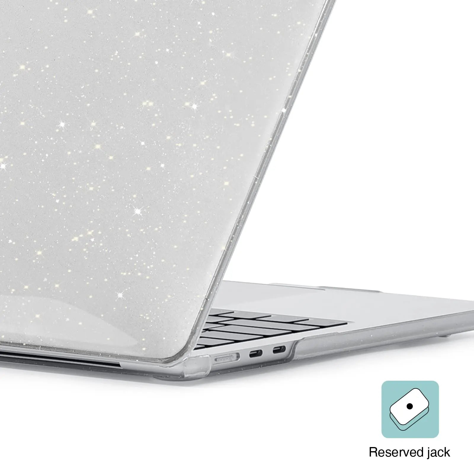 EooCoo Case for MacBook Air 13 inch M4 2025 2024-2022 Release M3 M2 A3240 A3113 A2681 for Mac Air 13.6 inch Glitter Hard Shell
