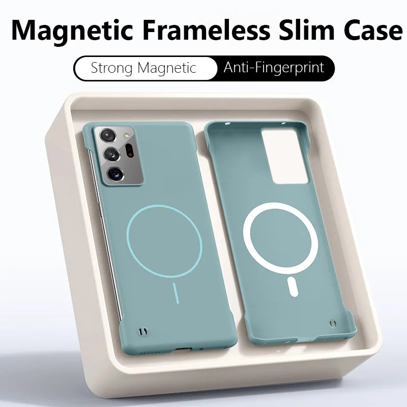 For Magsafe Frameless Magnetic Wireless Charging Phone Case For Samsung Galaxy Note 20 Ultra Note20Ultra Slim Hard Back Cover