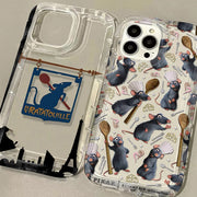 Cartoon Ratatouilles Phone Case for iPhone 17 16e 16 15 14 13 12 11 Pro Max 7 8 Plus X XR XSMax Airbag Anti Fall Clear