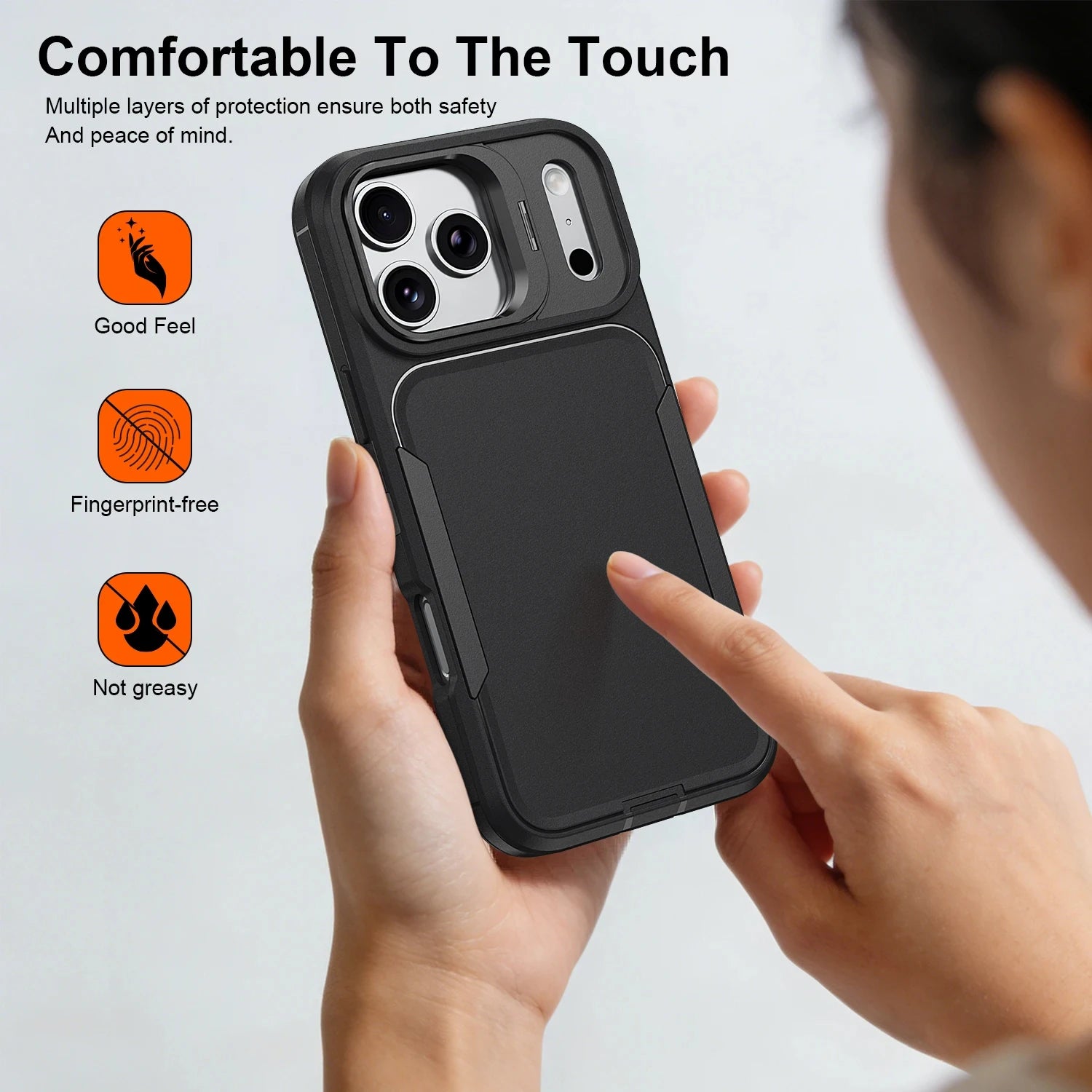 Shockproof Armor Defender Case For iPhone 17 16 15 14 13 12  Pro Max Plus 17E 16E Camera Holder Dual Layer Heavy Protector Cover