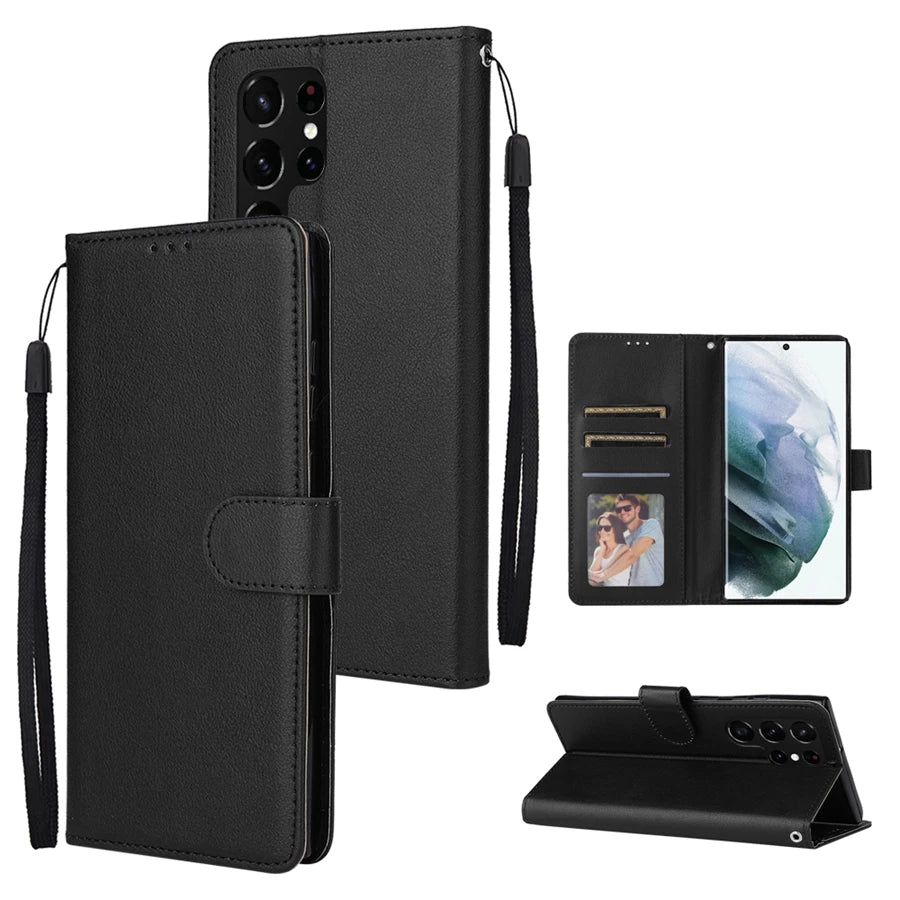 Wallet Magnetic Flip Card Stand Leather Case For Samsung Galaxy S23 Ultra S22 Plus S21 FE S20 A12 A13 A14 A34 A51 A52 A53 A54