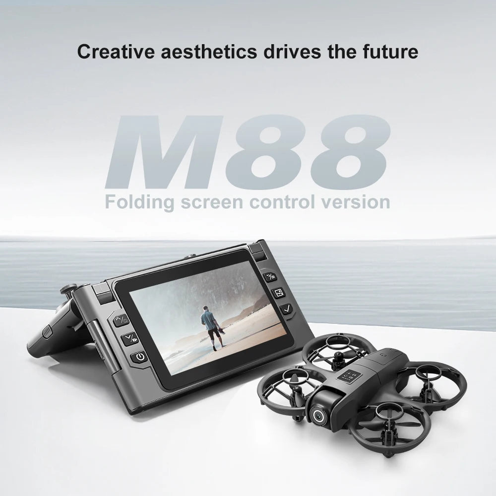 M88 Pro Drone 2026 New 8K Mini 4.5" Folding Remote Control with Obstacle Avoidance High Definition Aerial Photography Aircraft