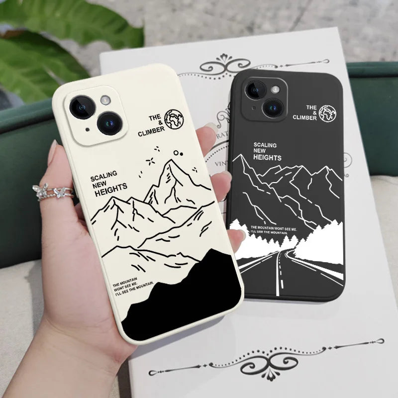 Climb Mountains Phone Case For iPhone  17 Air 16E 16 15 14 13 12 11 X XR XS   Plus Pro Max Mini Silicone Cover