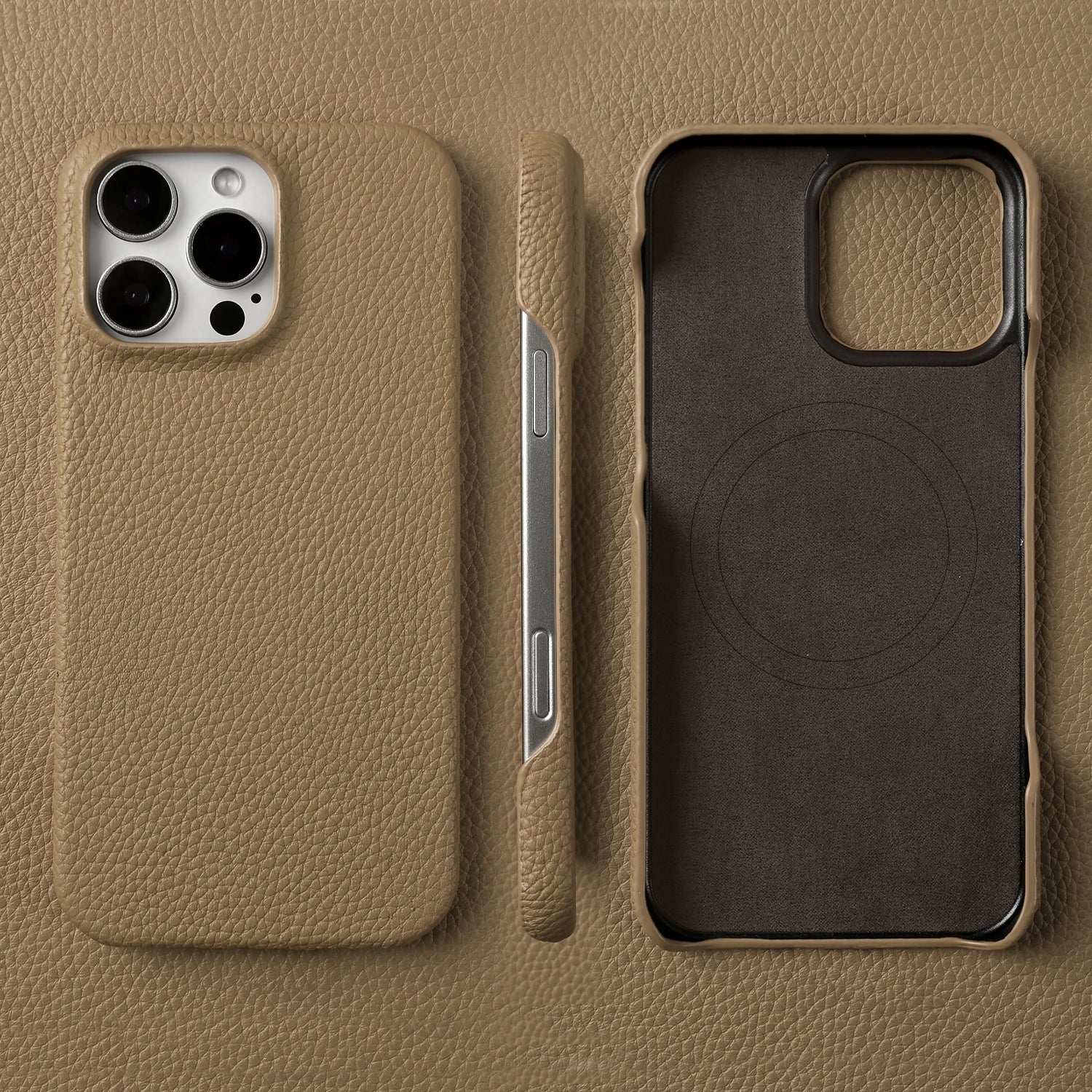 Premium Magnetic Genuine Leather Case For iphone 16 Pro Max 15 14 13 12 11 Wireless Charge Magnet Magsafe Cover Shockproof Coque