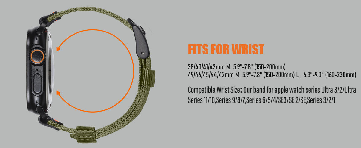 Nylon Bands for Apple Watch 49mm 46 45 44 42mm Sport Bracelet Correa iWatch Series SE 11 10 9 8 7 6 5 Ultra 3 2 Strap