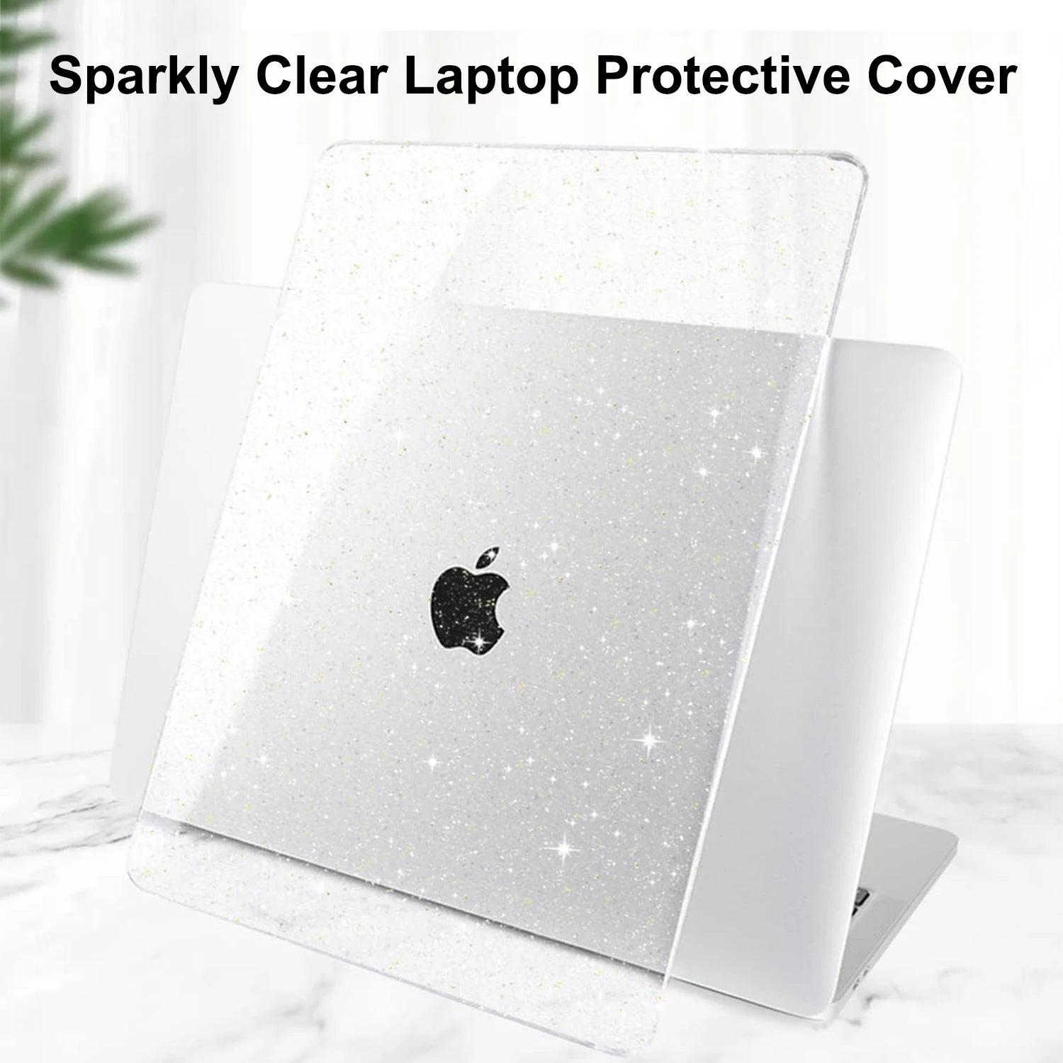 Case For MacBook Air 15 inch M5/M4/M3/M2 2026-2023, Sparkly Clear | Glitter Design for Mac Air 13.6-inch, Lightweight Hard Case