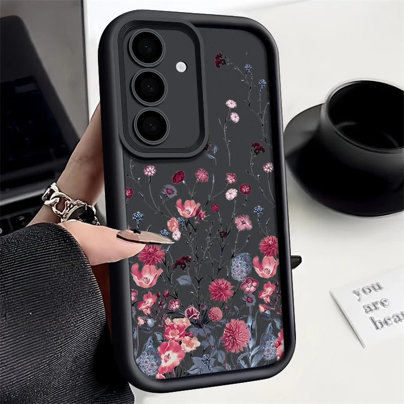 Flower Case For Samsung Galaxy S24 S23 S22 Ultra S21 S20 FE A36 A53 A16 A34 A15 A35 A54 A55 5G A56 S25 S26 A17 A27 A37 A57 Cover