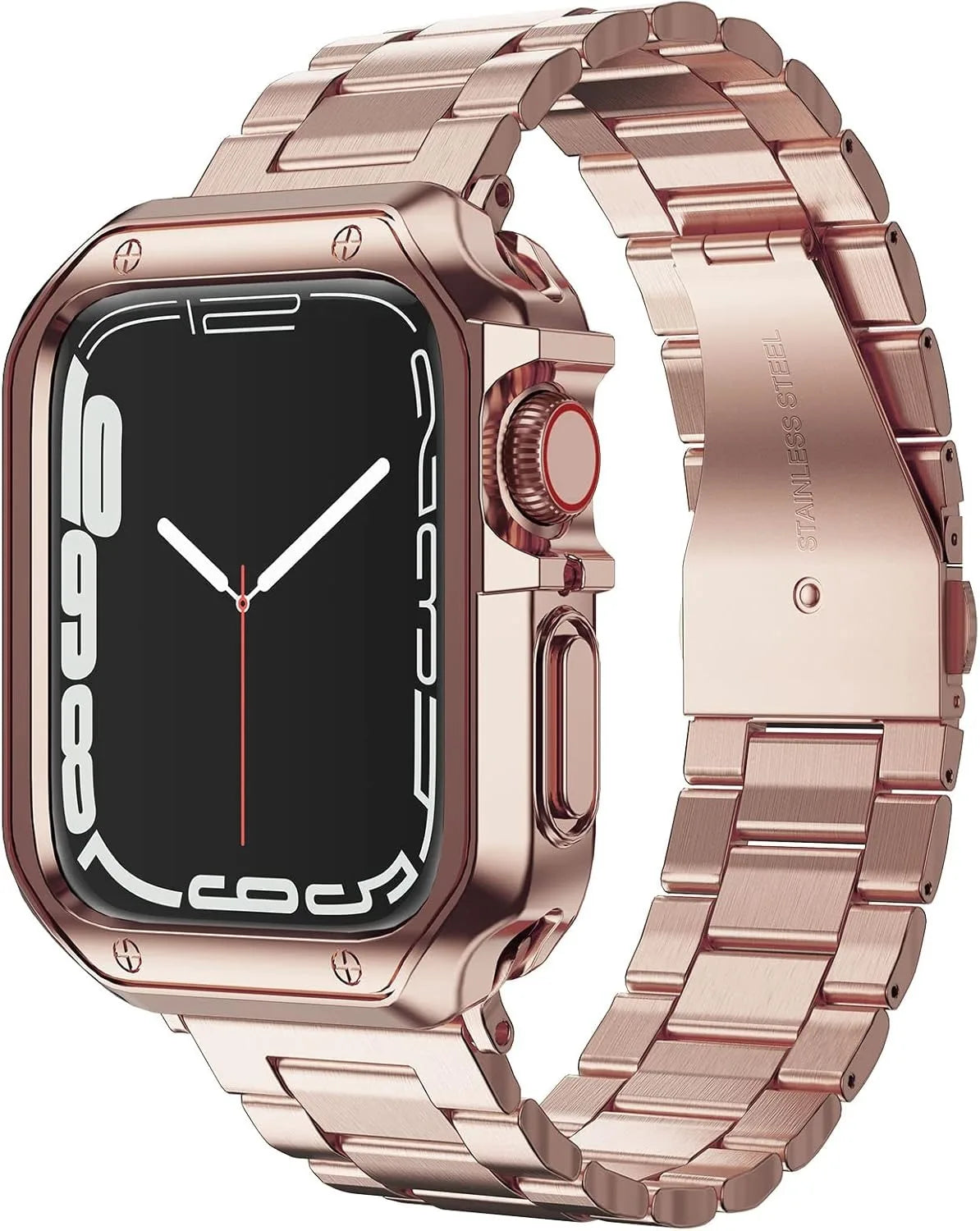 Stainless Steel Watch Strap For Apple Watch Band 49mm 46mm 44 45 41 40mm Metal Band For iwatch Series 10 9 8 7 6 Shockproof Case