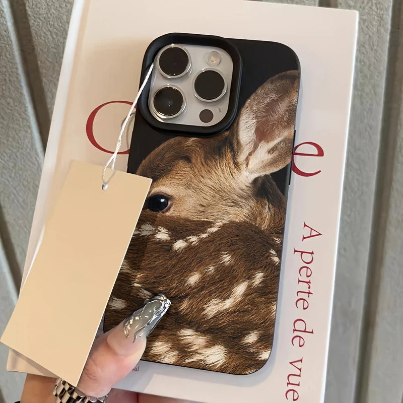 Cute Fawn Deer Protective Phone Case for iPhone 17-11 Series Pro Max & Plus – Stylish & Durable