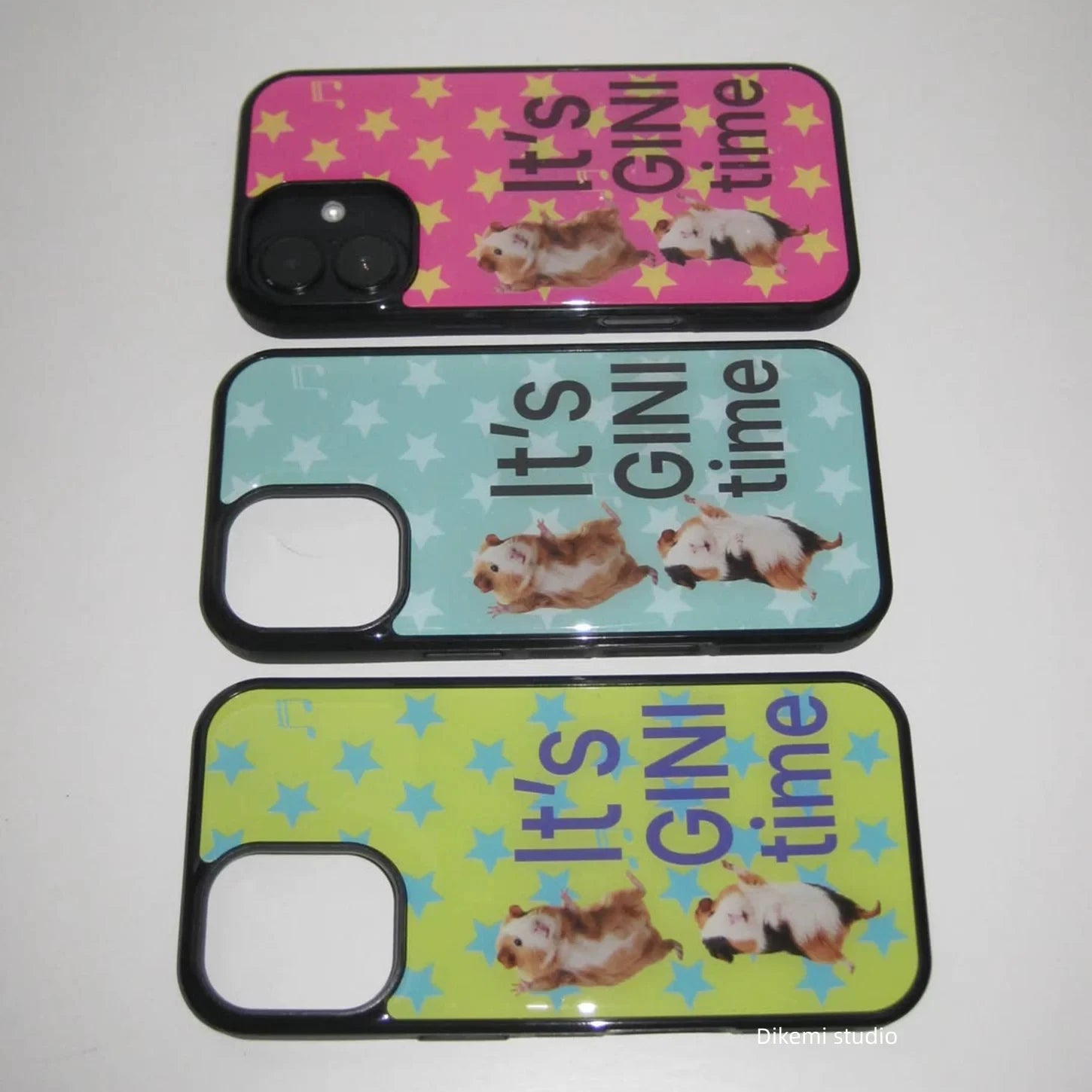 Korean Ins Cute Guinea Pig Stars Kawaii Phone Case For iPhone 17 16 15 14 13 12 11 Pro Max XR XS 7 8 PLUS 17air 16e Matte Cover