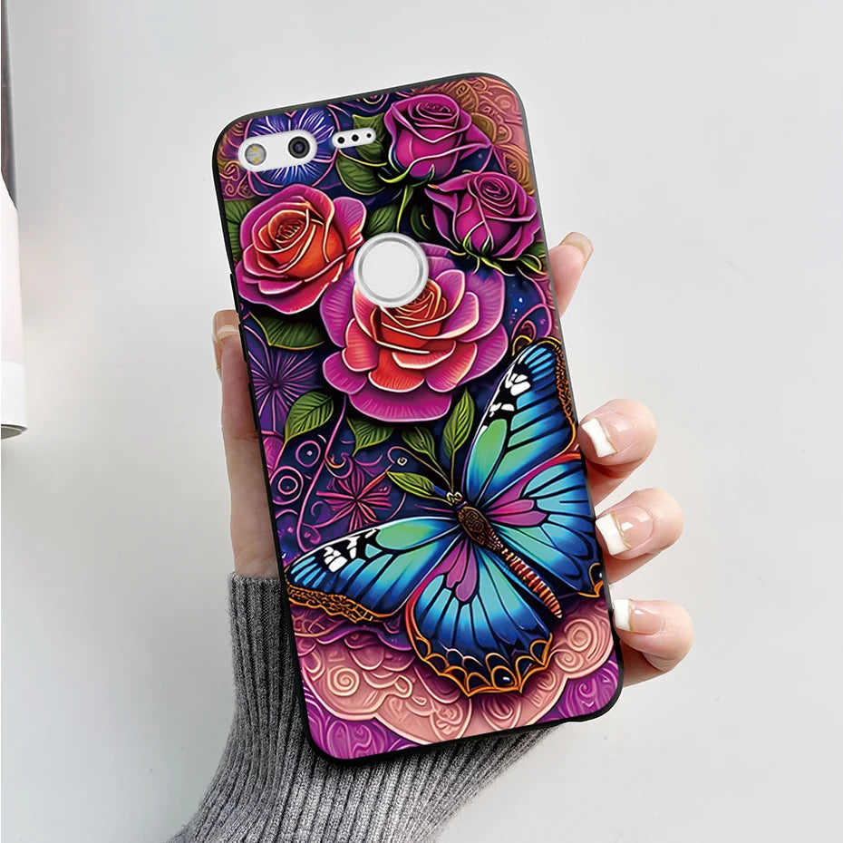 For Google Pixel XL Phone Case Cute Cartoon Soft Silicone Protect Cover Coque For Google Pixel 1 XL Pixel1 1XL Bumper Case Funda