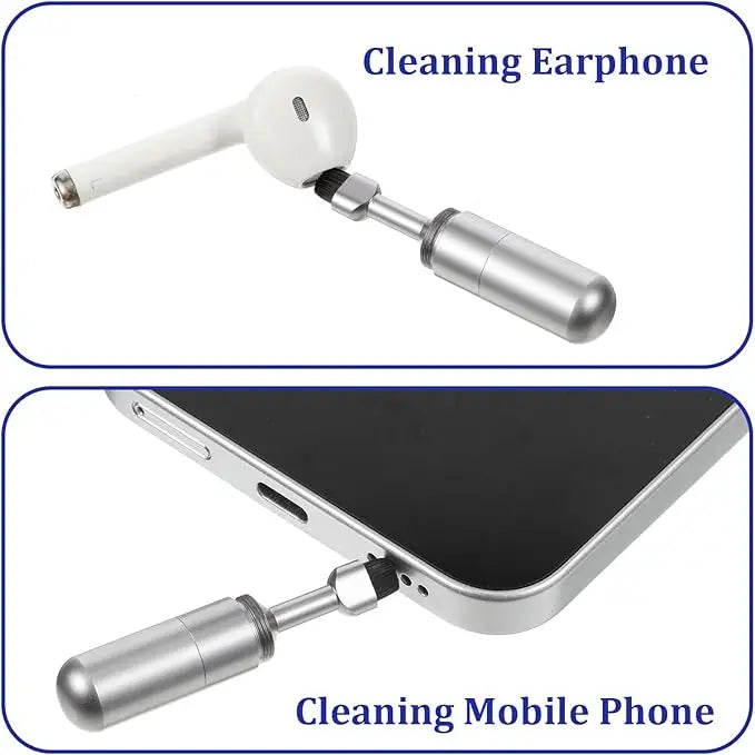 2 in 1 SIM Card Tray Removal Tool Mobile Phone Speaker Charging Port Cleaning for iPhone Samsung Xiaomi Earphones Clean Brush