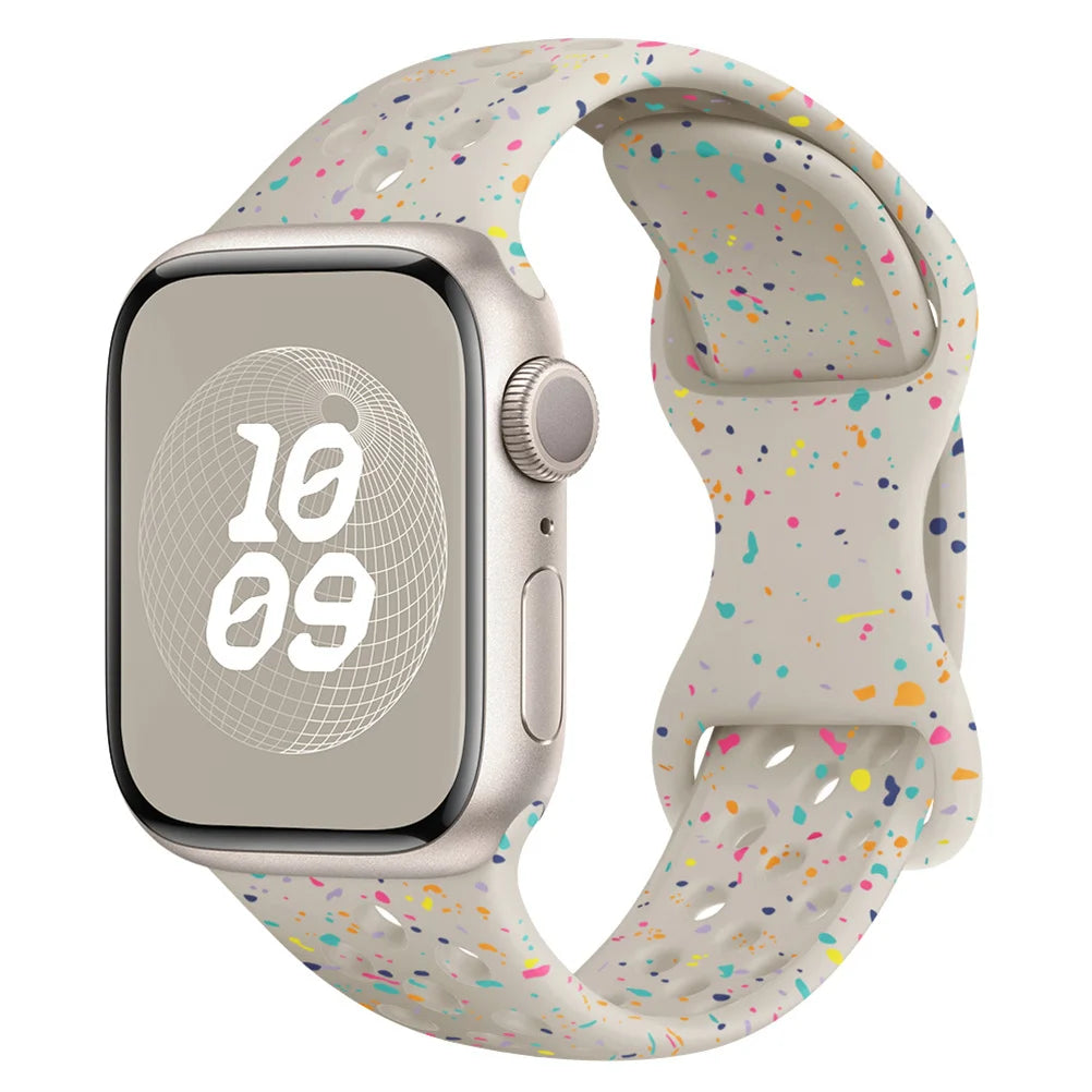 Sport Loop Strap For Apple Watch Band Ultra 2 49mm 44mm 40/41mm 45mm 42/46mm Silicone Bracelet iwatch Series 11 10 9-8-7 6 5 SE