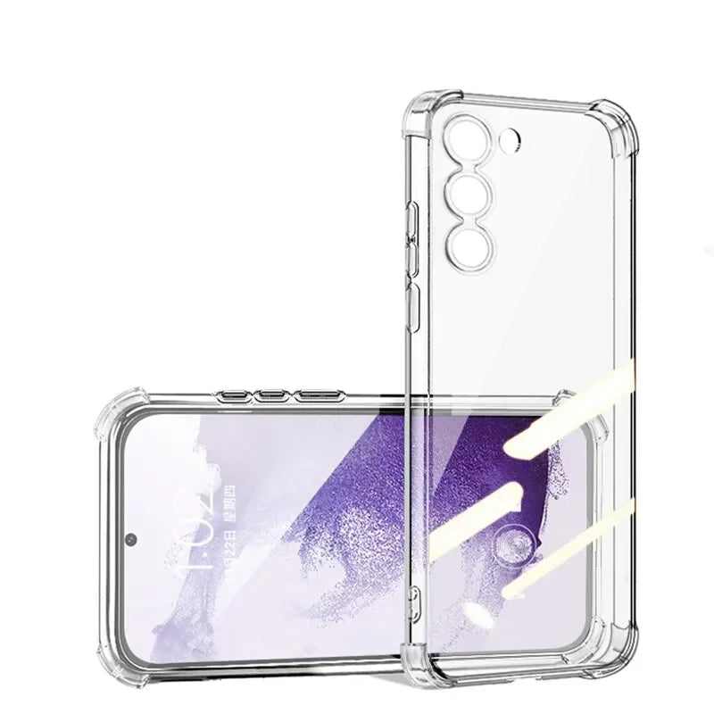 Shockproof Transparent Soft Case For Samsung Galaxy S25 ULTRA S24 S23 S20 S21 FE S22 Plus Note 20U Clear Ultra Thin TPU Shell
