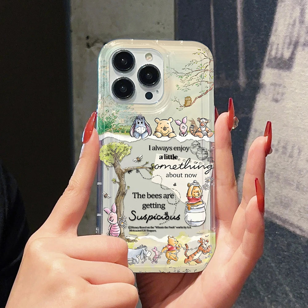 Comics Winnies Poohs Phone Case for Apple iPhone 17 Air 16 15 14 Plus 13 12 11 Pro Max Airbag Anti Drop Cover