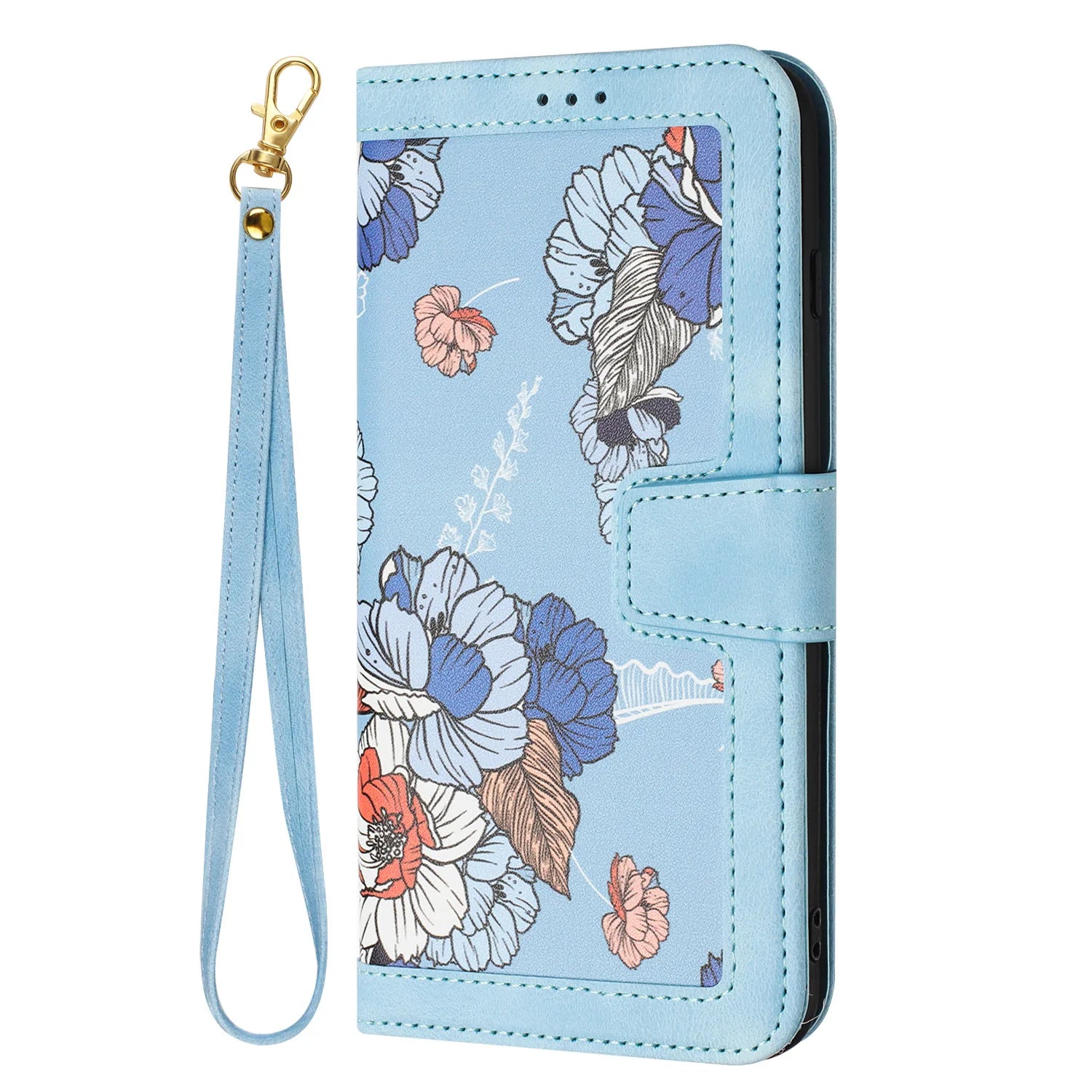 Painting Art Flower Leather Phone Wallet Case Book For Samsung Galaxy S25 S24 S23 S22 S21 S20 FE A06 A16 A26 A36 A56 Flip Cover