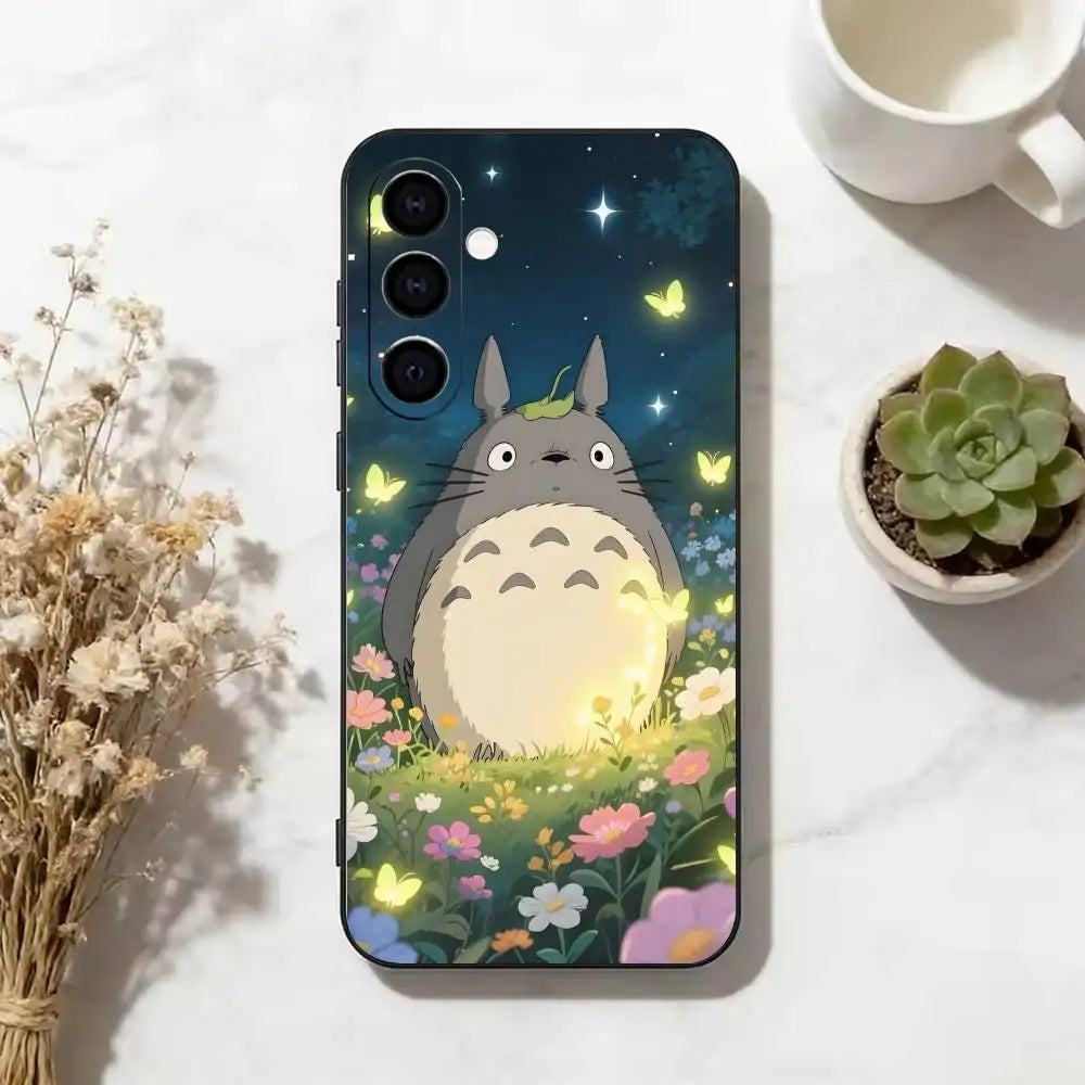 cute totoro cat  Phone Case For Samsung Galaxy A73,A72,A71,A70,A53,A52,A51,Others Soft Black Cover
