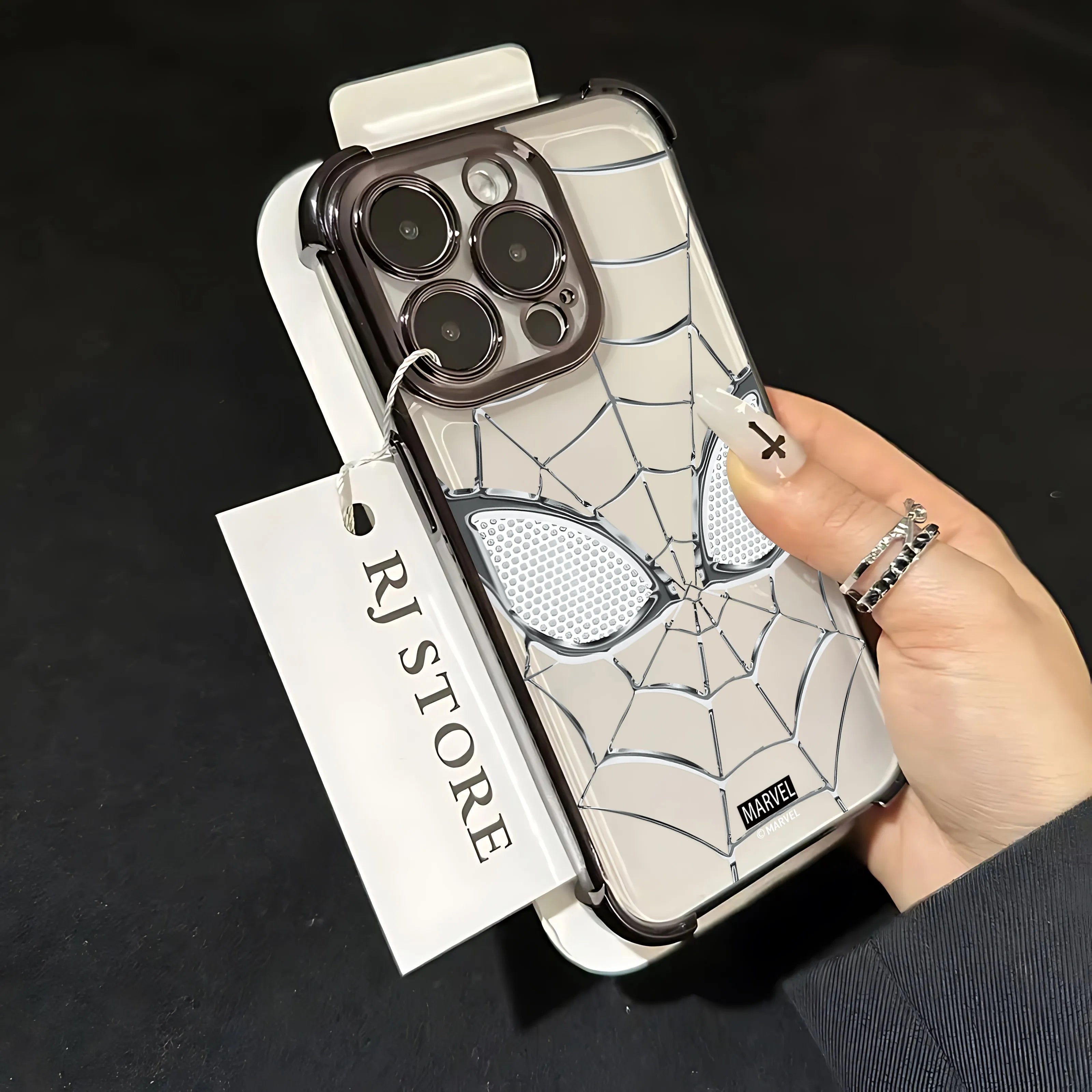 Cool Spider-Mans Plating Phone Case For Samsung S26 S25 S24 S23 S22 S21 S20 FE Note20 Edge Plus Ultra 4G 5G Anti Fall Airbag