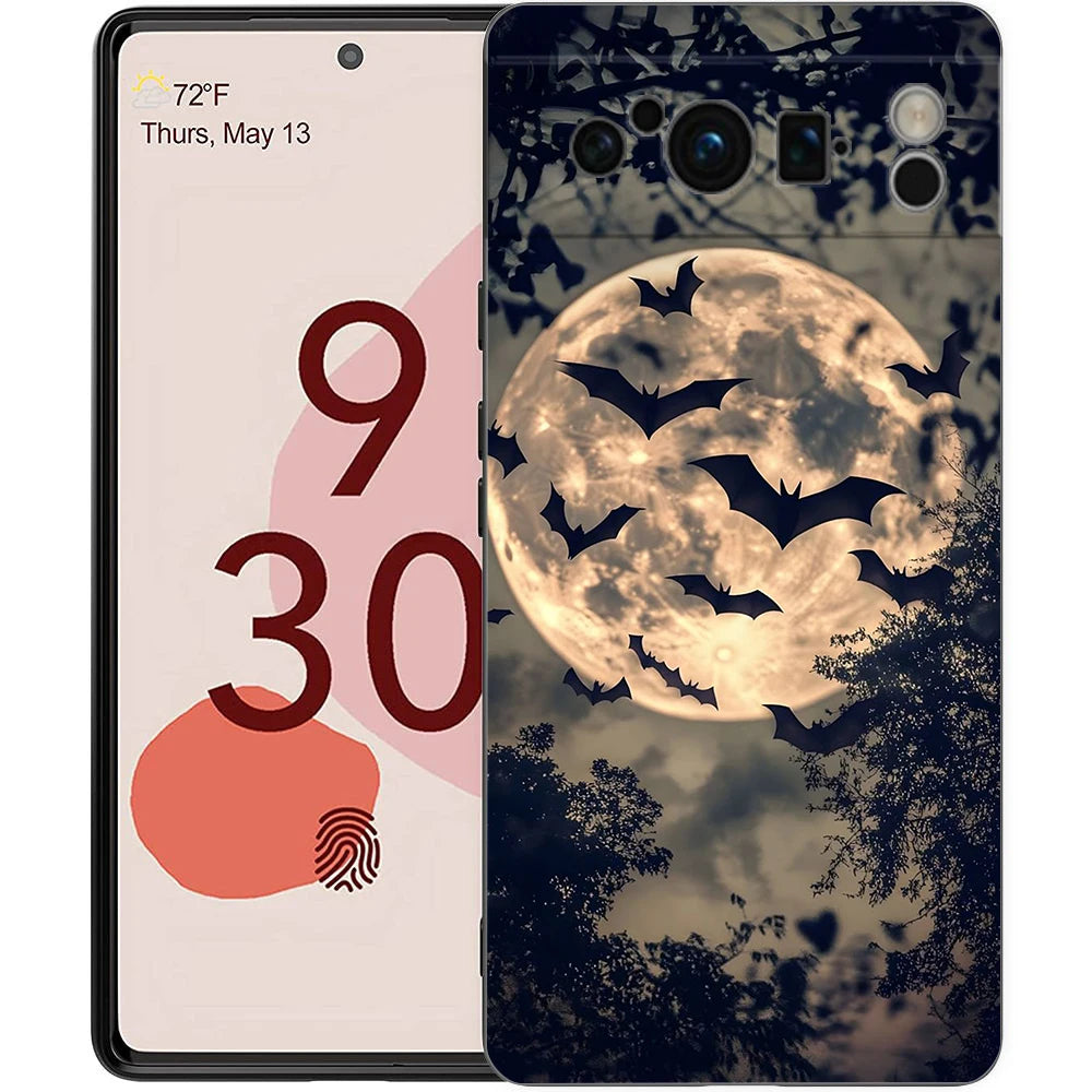 Goth Vampire Bat animal Phone Case For Google Pixel 10A 10 9 8 7 6 Pro XL 9A 8A 6A 7A 5G Soft Shockproof TPU Black Cover