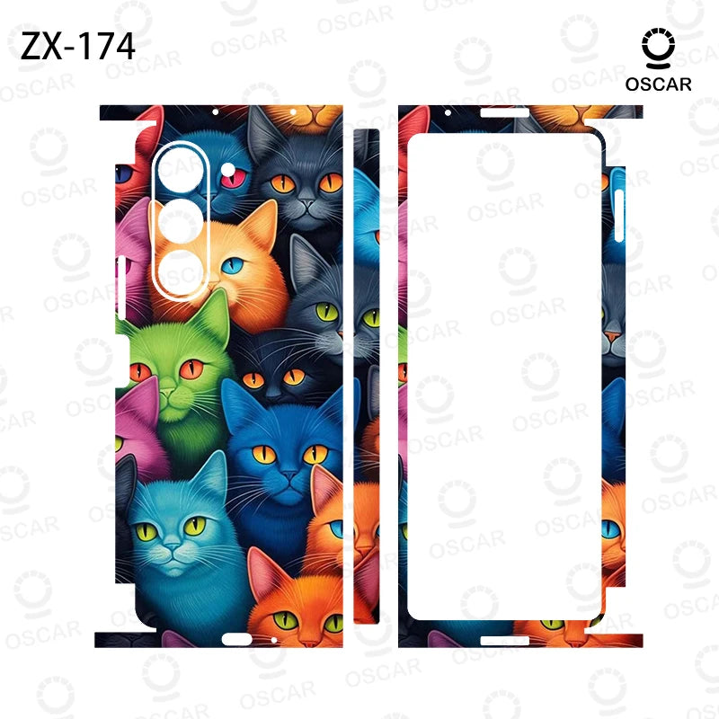Colorful Anti-Scratch Stickers For Samsung Galaxy Z Fold 8 Ultra 8 7 6 5 Protective Decal Skin Cover Back Film