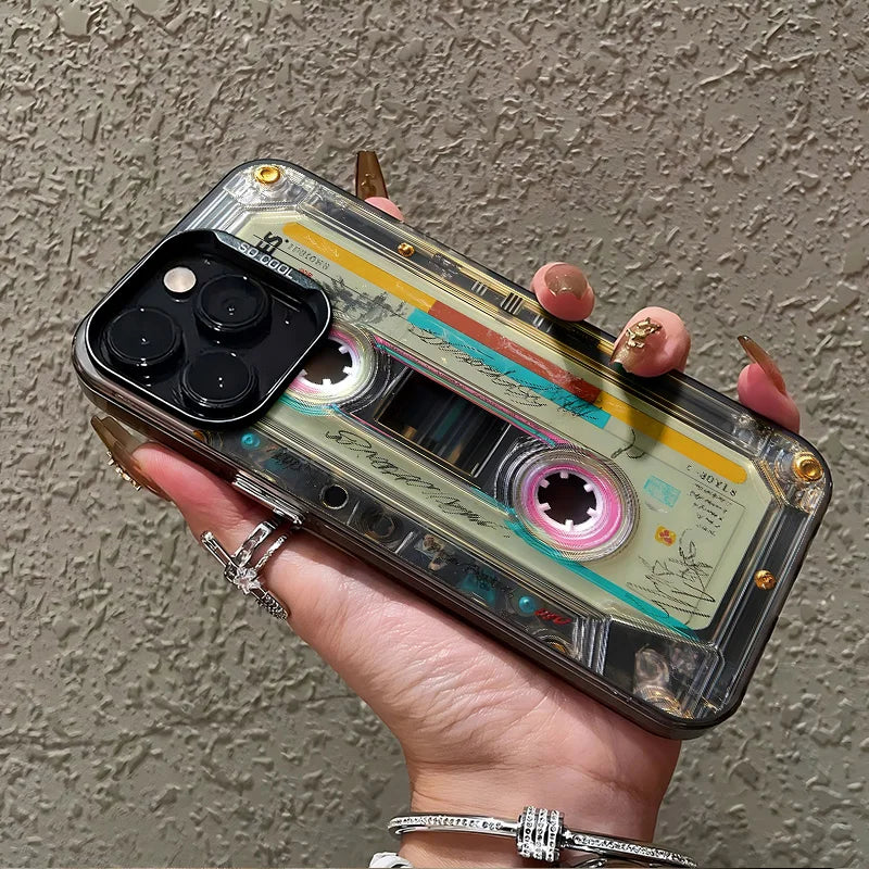 Unique cassette tape Creative Phone Case For iPhone 17 16e 16 15 14 13 12 11 mini Pro Max X XR XSMAX 8 Air Plus Anti Fall Matte