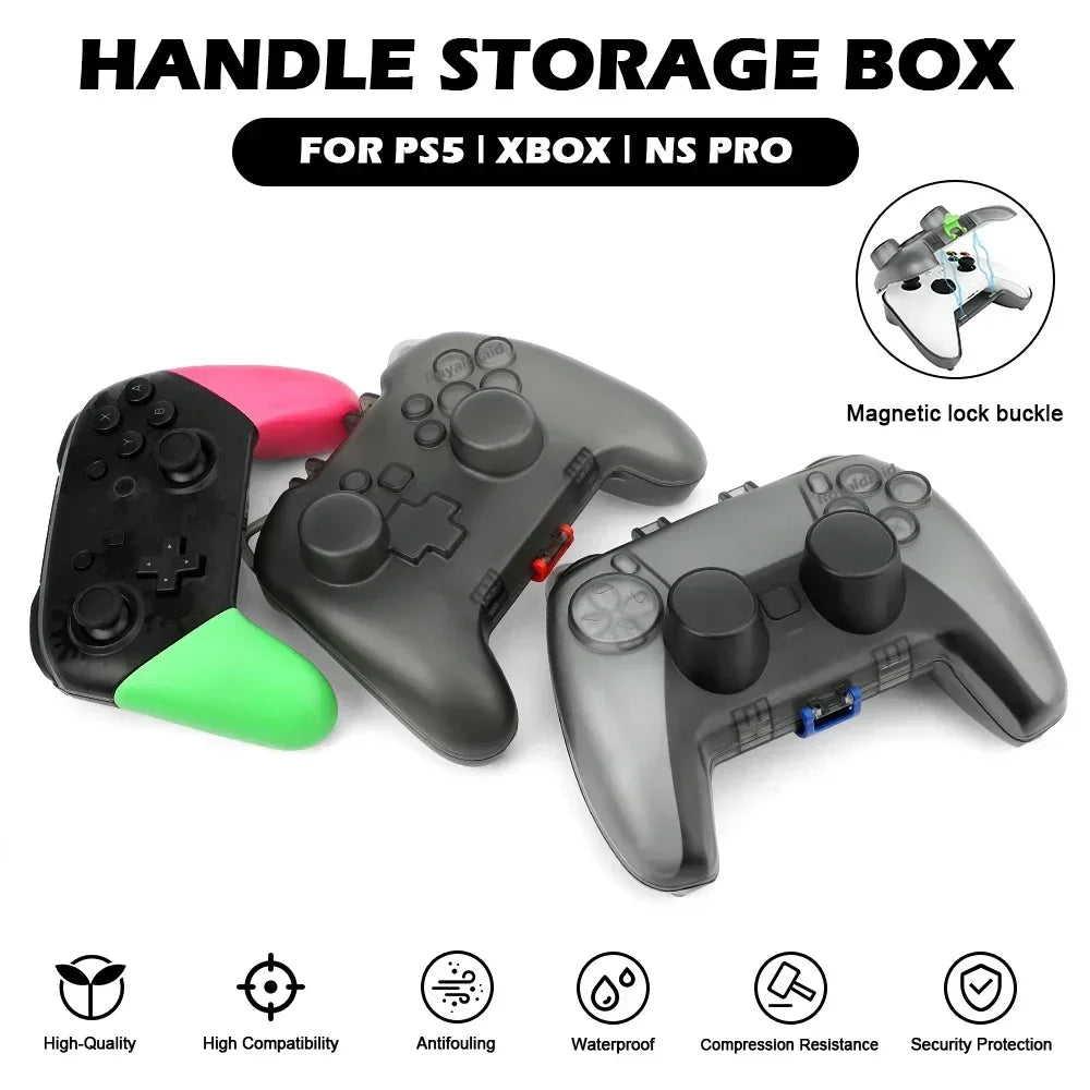 Transparent Handle Protective Storage Case for XBOX Series S/X Controller Dust-proof Cover Shell for PS5/Switch Pro Gamepad