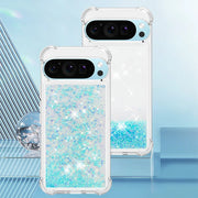 Cute Bling Glitter Liquid Quicksand Phone Case For Google Pixel 10 9 8 Pro XL 9A 8A 7A Anti Fall Protect Clear Soft Back Cover