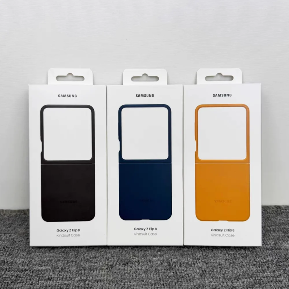 Samsung Galaxy Z Flip 8 5G Leather Case Luxury Premium Leather Phone Cover Slim Full Shockproof Back Shell Z Flip8 Cover & Box