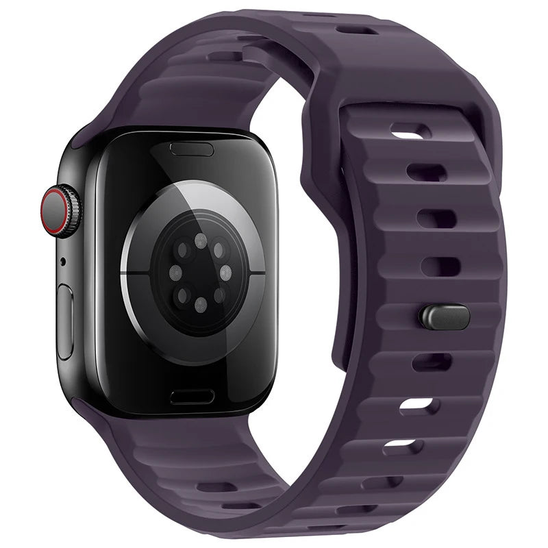 Silicone Strap For Apple Watch Bands 46mm 45mm 44mm 42mm 40mm 41mm 38mm Sport Correa Bracelet iWatch Series 12 11 10 9 SE 8 7 6