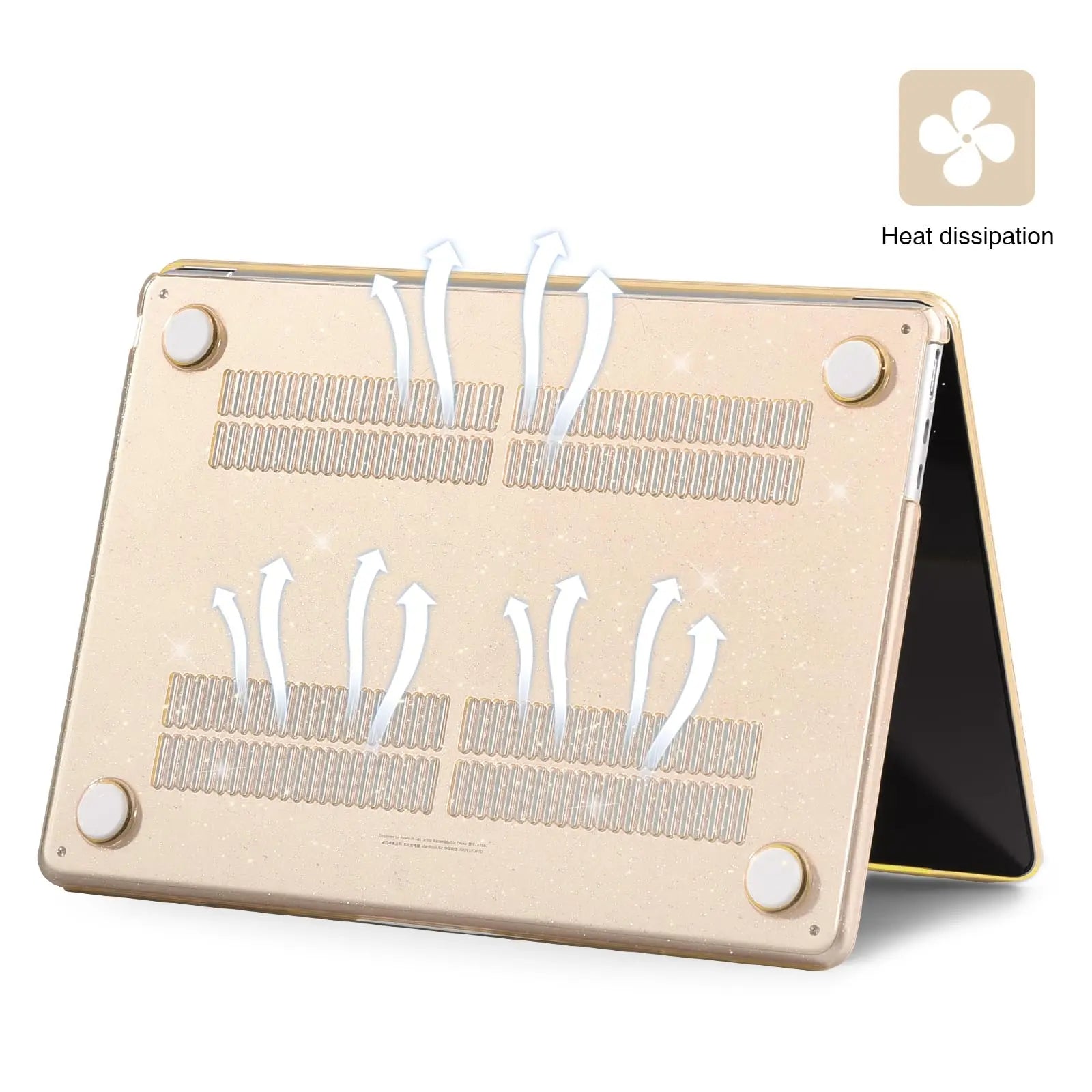 EooCoo Case for MacBook Air 13 inch M4 2025 2024-2022 Release M3 M2 A3240 A3113 A2681 for Mac Air 13.6 inch Glitter Hard Shell
