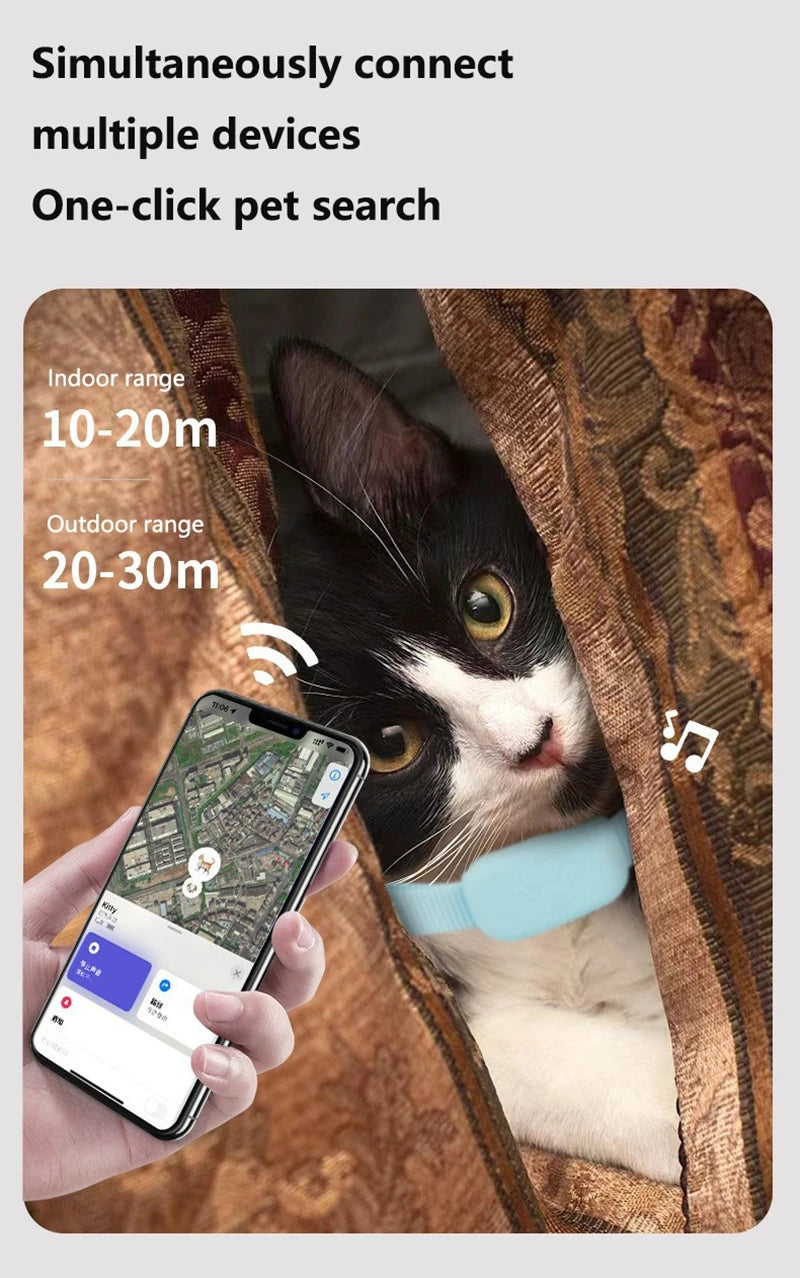 OnePlus Remote Pet GPS Tracker Real-Time Tracking Movement Alert Waterproof  AntiLost  Dog Cat Global Locator for Apple Find APP
