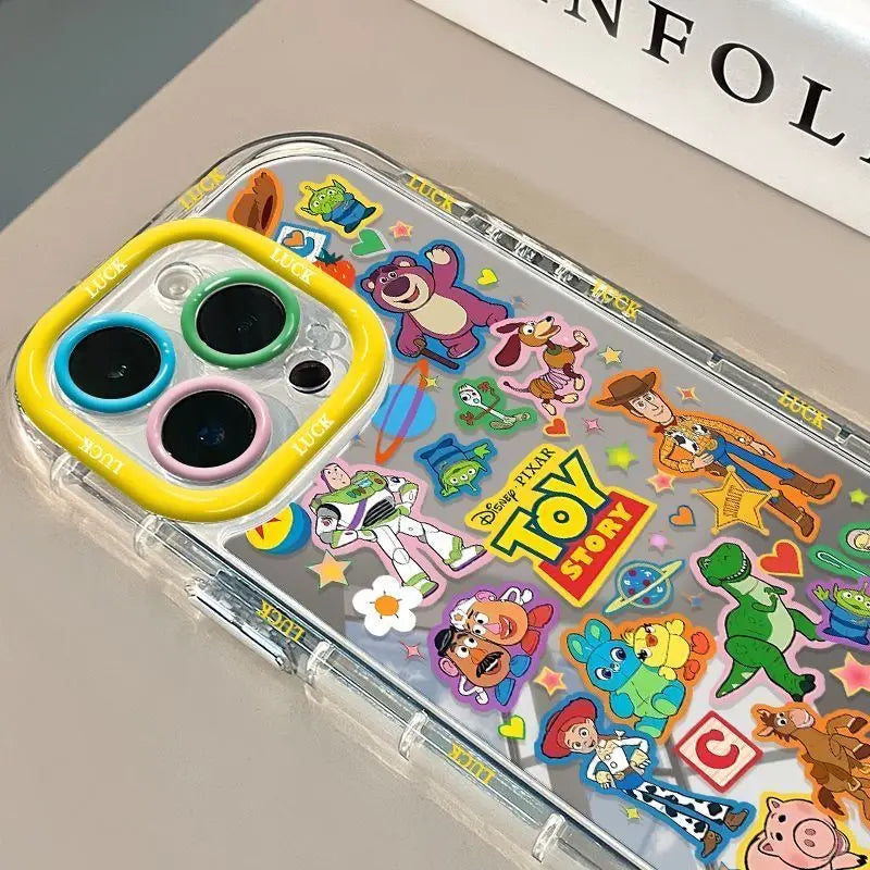 Best Selling Cartoon Toy Story Mirror Phone Case For iPhone 16 15 14 Plus 13 Mini 17 12 11 Pro Max AIR 7 8 X XS MAX XR Y2K Cover