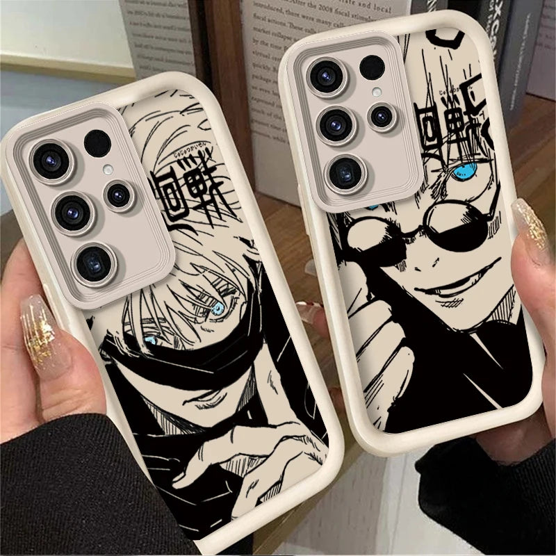 Anime Jujutsu Kaisen Phone Case for Samsung Galaxy S24 S25 S23 Ultra S22 S21 Plus FE A36 A56 A26 A16 A06 A15 A25 A35 A55 5G Enit