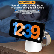 Three-in-one wireless magnetic charger stand fast charging base is suitable for iPhone IWatch 9 8 7 6