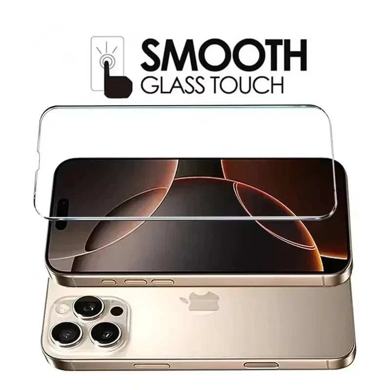 6Pcs Tempered Glass For iPhone 17 Air 18 16 15 14 13 12 11 Pro Max Mini Screen Protectors For iPhone 16e 13 Mini XS XR 7 8 Plus