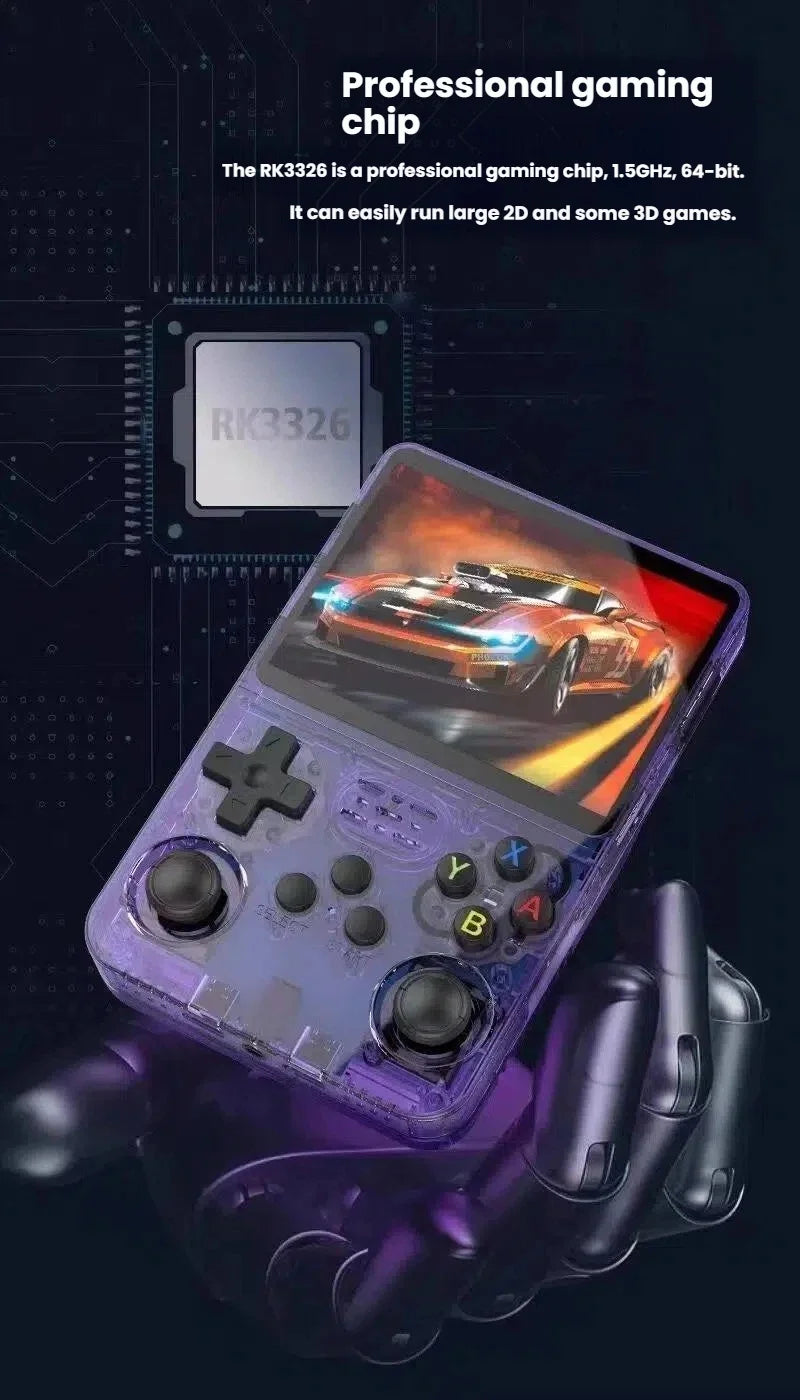 Open Source R36S Retro Handheld Game Console, Linux System, 3.5" IPS Screen, Portable Pocket Video Player, 64GB Preloaded Games