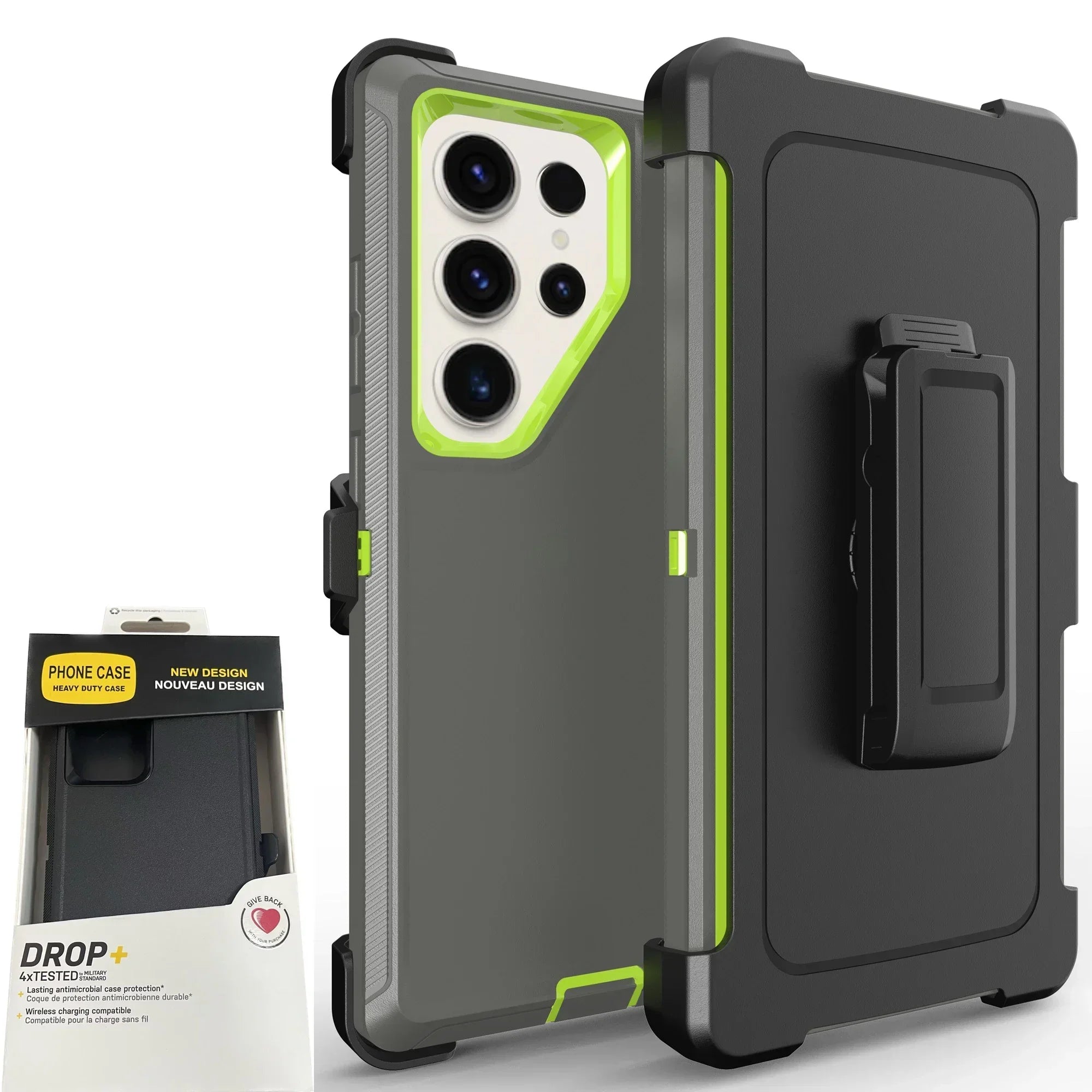 Defender Ott Armor Box Case for Samsung S25 Ultra S24 S23 S22 S21 S20 Plus Rugged Shockproof Protect Cover Belt Clip