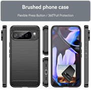 For Google Pixel 10 9 Pro XL Rubber Carbon Fiber Soft TPU Silicone Back Cover For Google Pixel 8 7 Pro 9A 8A 7A 6A Phone Case