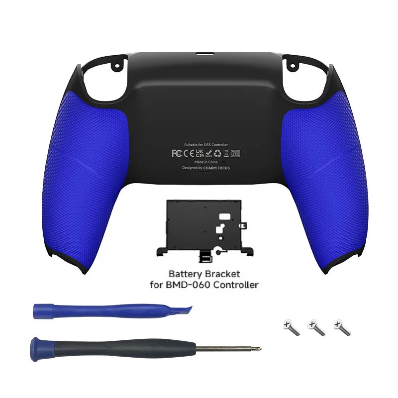 Redesigned PS5 Controller Two-color Non-slip Bottom Case Replacement for BDM-010, 020, 030, 040, 050 060 Model