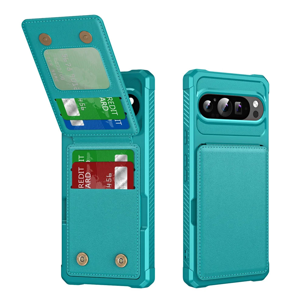 Business Leather Flip Card Slot Bag Stand Holder Case For Google Pixel 9 8 7 Pro XL 8 A 7A Magnetic Cover For Pixel 8A 10Pro XL