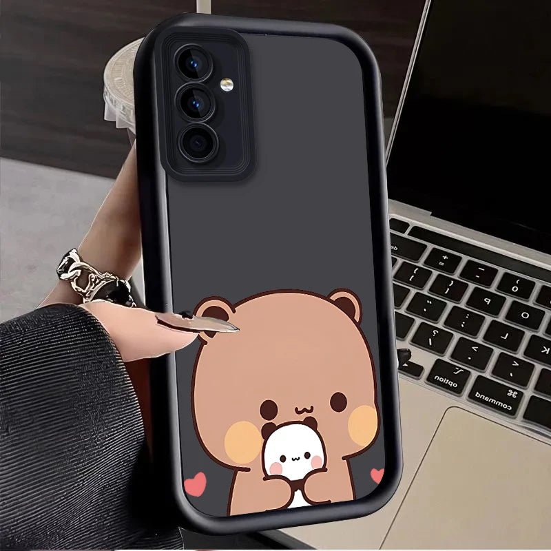 Yier Bubu Pattern Case for Samsung Galaxy S26 S25 Edge S24 Plus S23 S22 Ultra S21 S20 FE A57 A56 A55 A54 5G A53 A51 4G Cover