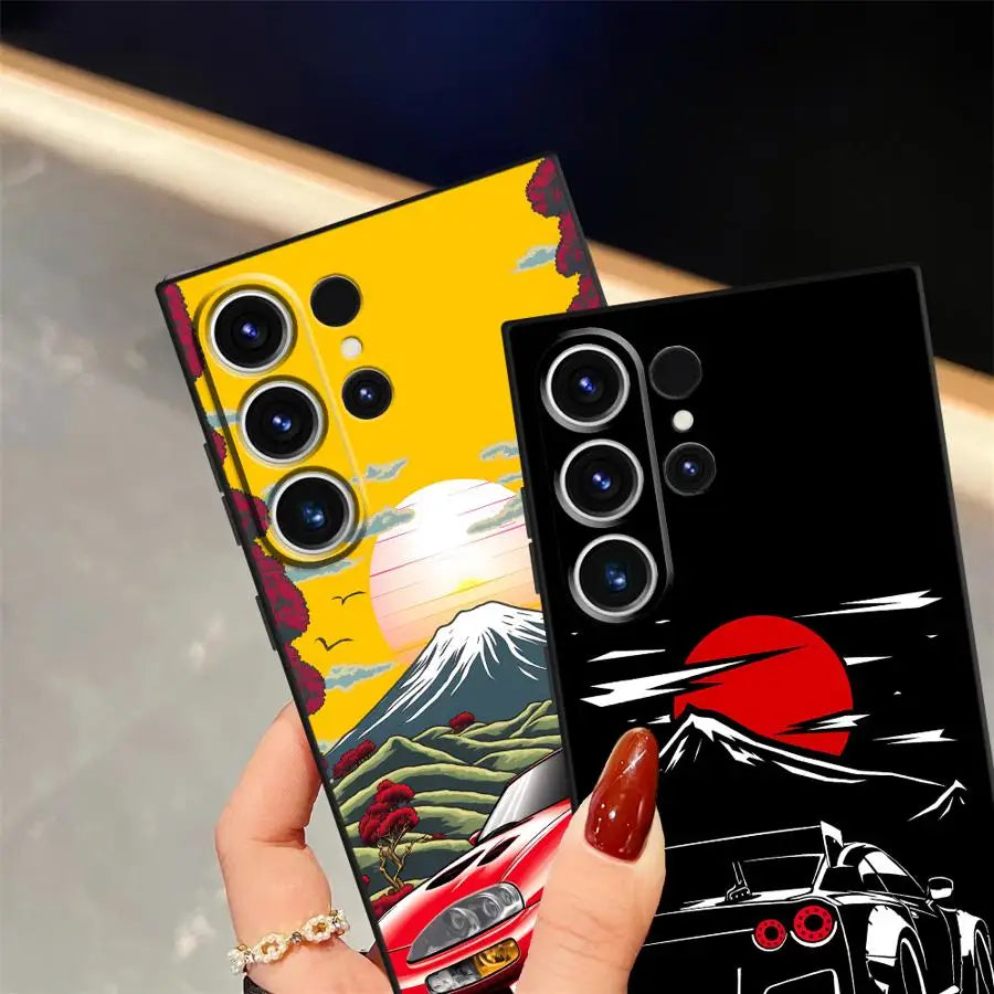 Japanese Drift Car Case for Samsung Galaxy S26 Ultra S24 S25 Plus Note 20 8 9 10 S10 S9 S20 Ultra S23 S21 FE Funda Phone Cover