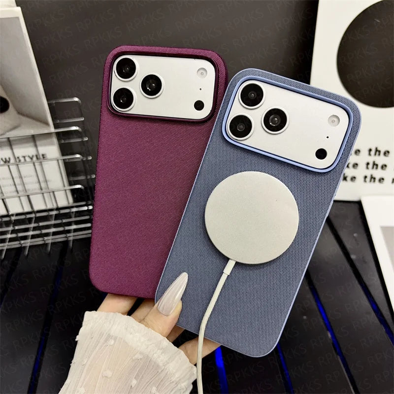 Original Technology Woven For Magsafe Magnetic Phone Case For IPhone 18 17 16 15 14 13 12 11 Pro Max TechWoven Shockproof Cover