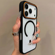 Luxury Magnetic Wireless Charge For Magsafe Case For iPhone 17 16 15 14 13 12 11 Pro Max Plus Bumper Shockproof Clear Back Cover