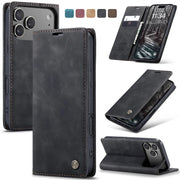 Flip Wallet Case for iPhone 17 Pro Max 17 iPhone Air 17 Pro, Leather Magnetic Folio Cover with Card Holder, Kickstand - TPU Case