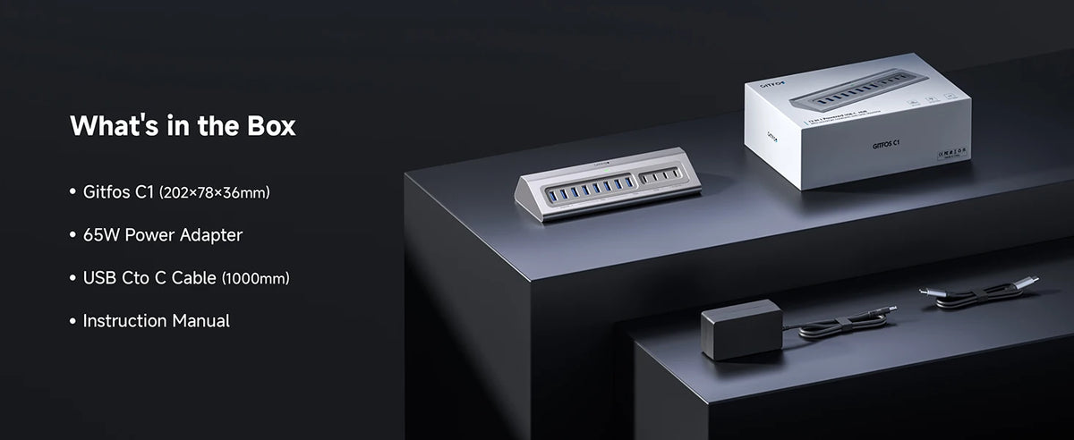 Gitfos Powered USB Hub,15 in 1 USB 3.2 Hub,10Gbps Data, 8 USB A,for PC, Laptop, Mac, Mac mini, iMac, iPad
