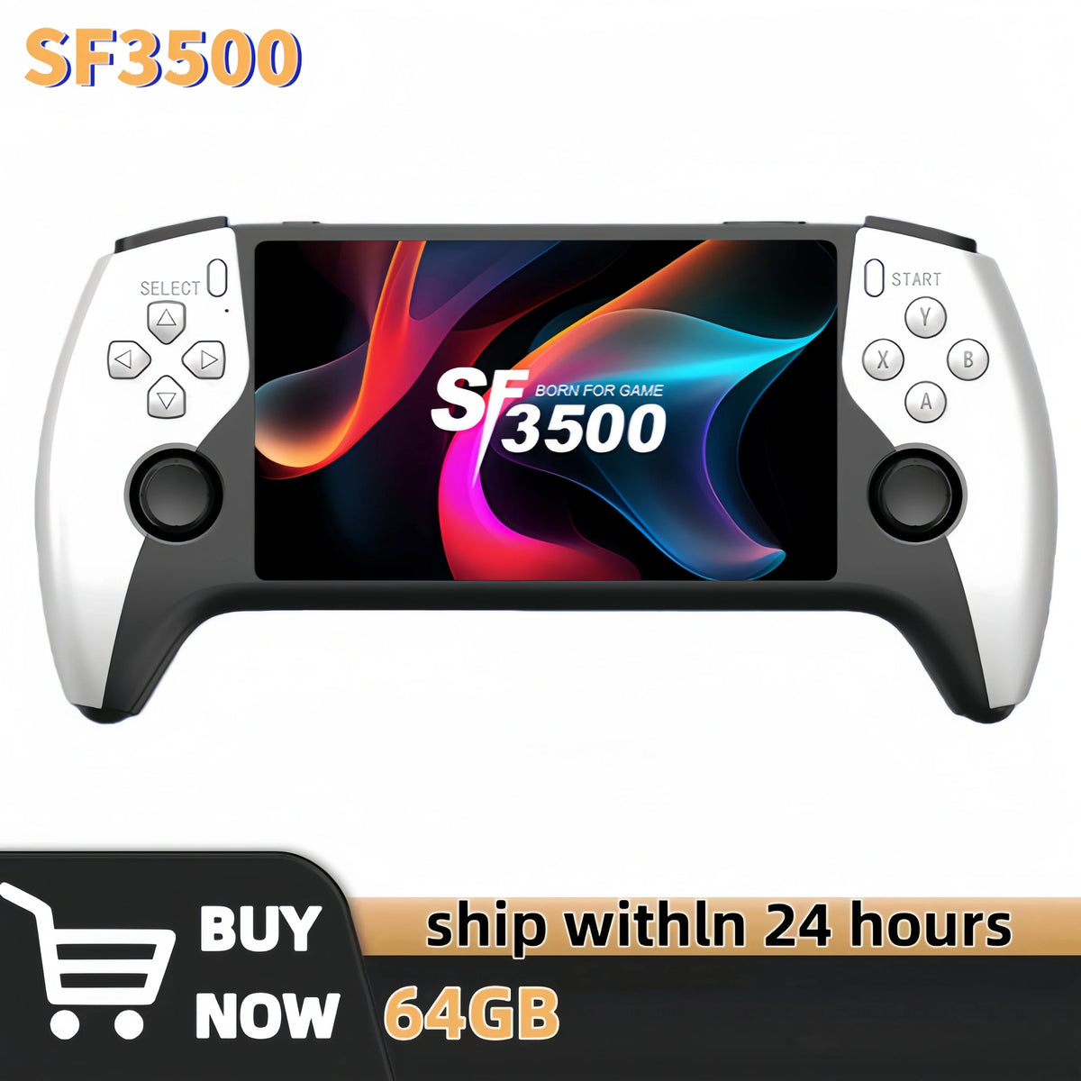 SF3500 Retro Handheld Video Game Console Linux System 5.0 Inch 854*480 IPS Screen 3000mAh Portable Pocket Video Player Games